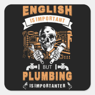 Plumber T-shirt Square Sticker
