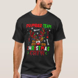 Plumber Team Christmas Crew Proud Job Colorful Rei T-Shirt