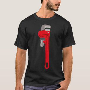 Plumber Tool Plumbing Pipe Wrench Apparel Item T-Shirt
