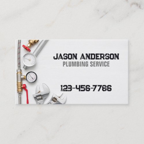 Plumber Tools Pipe Handyman Pluming Service  Business Card