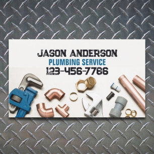 Plumber Tools Pipe Handyman Pluming Service Business Card