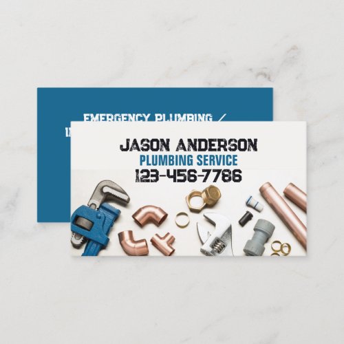Plumber Tools Pipe Handyman Pluming Service  Business Card