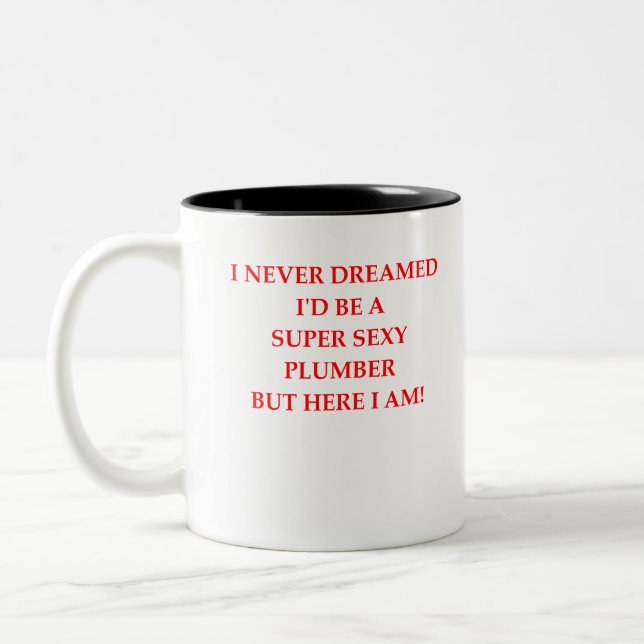 PLUMBER Two-Tone COFFEE MUG (Left)