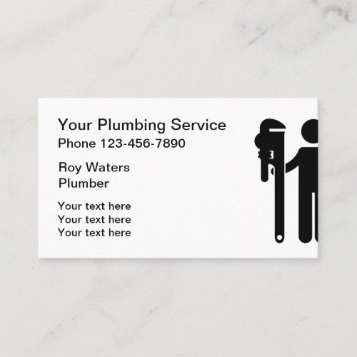 Plumber Wrench Theme Business Card