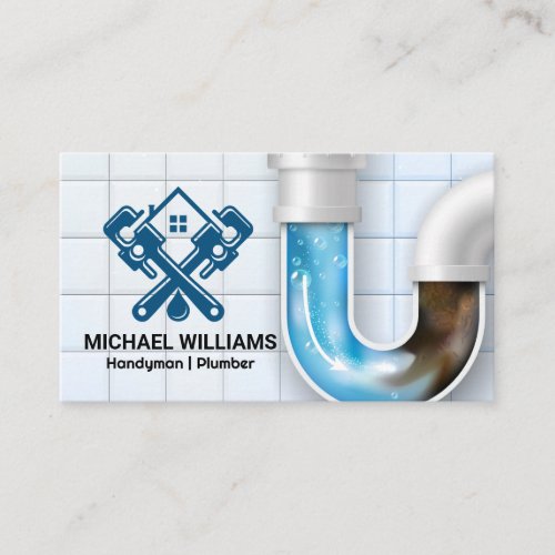 Plumber Wrenches Logo Business Card