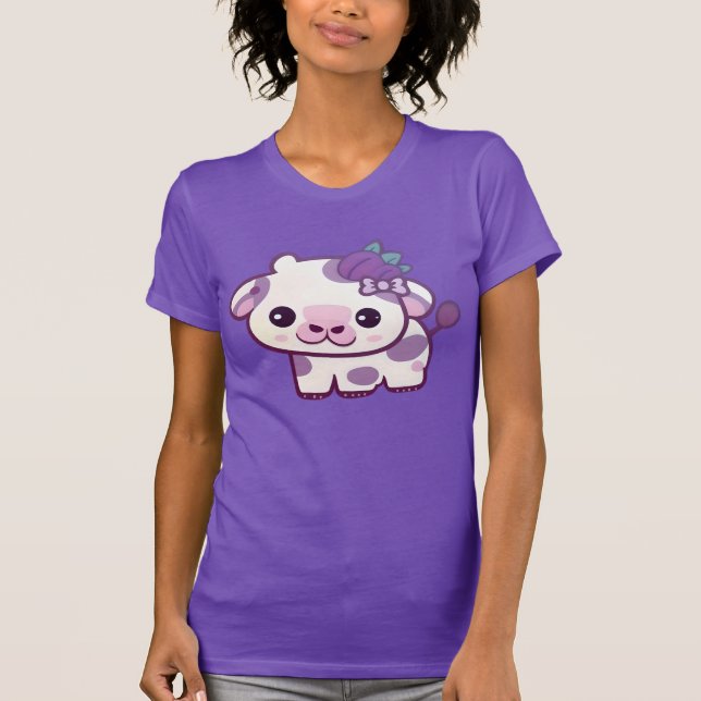 Plumberry Cow Shirt Kawaii Cow  Kawaii Clothes  (Front)