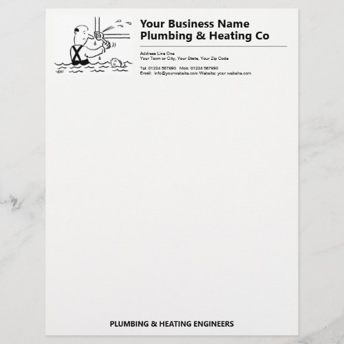 Plumbers and Plumbing Business Letterhead