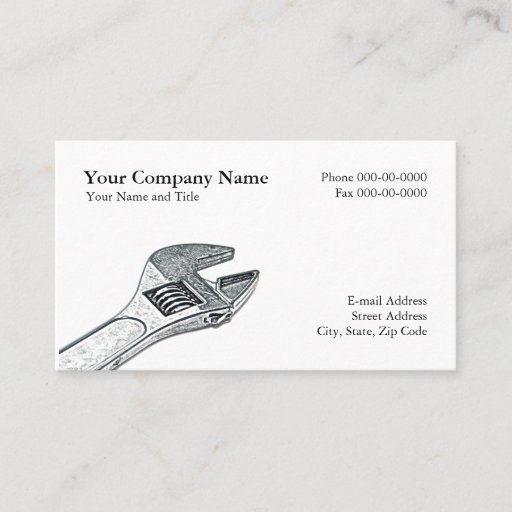 Customizable Plumbers Business card