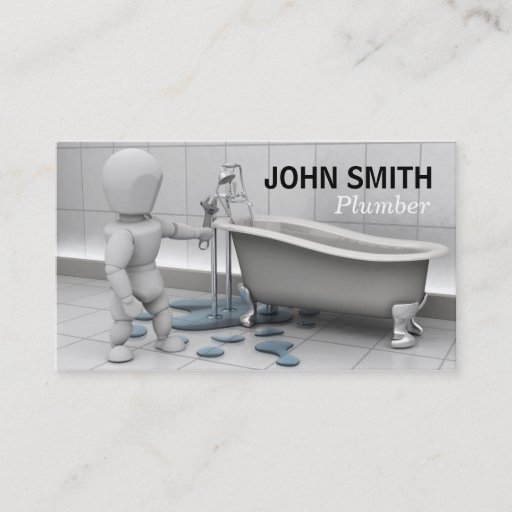 Customizable Plumbers Business Card