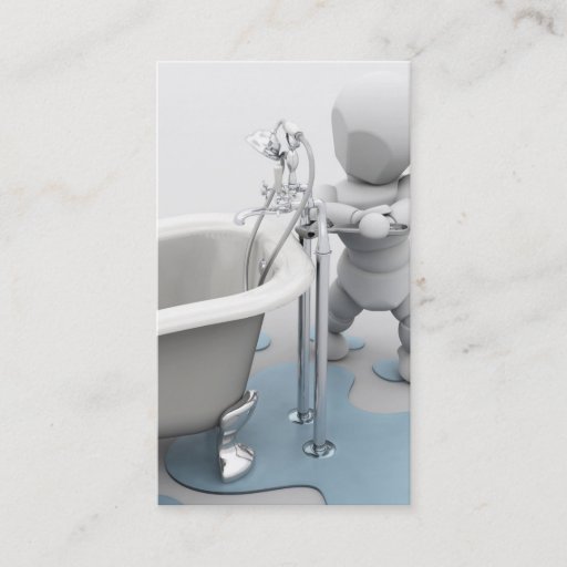 Customizable Plumbers Business Card