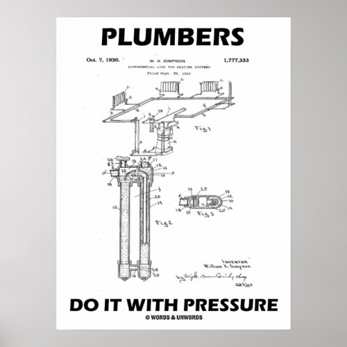 Plumbers Do It With Pressure Hoffman Differential Poster