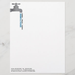 Plumbers Faucet Letterhead