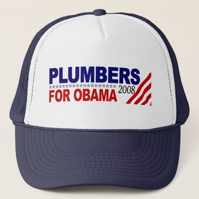 Plumbers for Obama 2008 Trucker Hat (Front)
