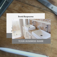 Plumbers or Bathroom Fitters Calling Card. Business Card