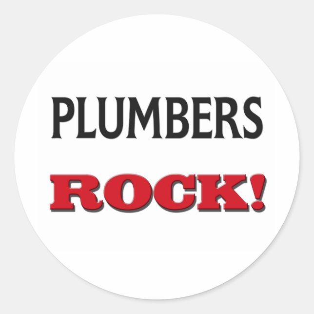 Plumbers Rock Classic Round Sticker (Front)