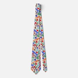 Plumbers Tools, Pipefitter, Novelty Print Neck Tie