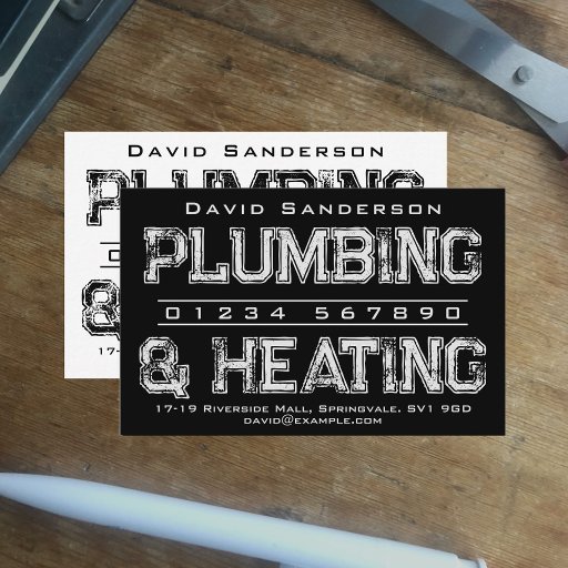 Customizable Plumbing and Heating Business Card