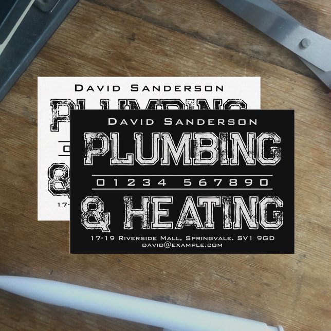 Plumbing and Heating Business Card (Creator Uploaded)
