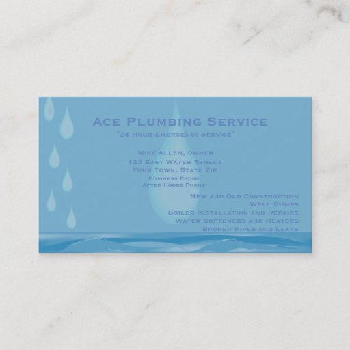 Customizable Plumbing and Heating Customizable Business Card