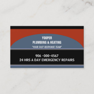 Plumbing and Heating Home Maintenance and Repair Business Card