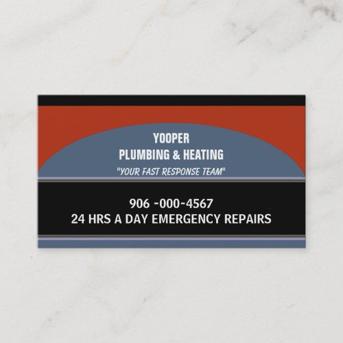 Plumbing and Heating Home Maintenance and Repair Business Card Templates