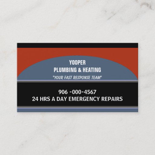Customizable Plumbing and Heating Home Maintenance and Repair Business Card Templates