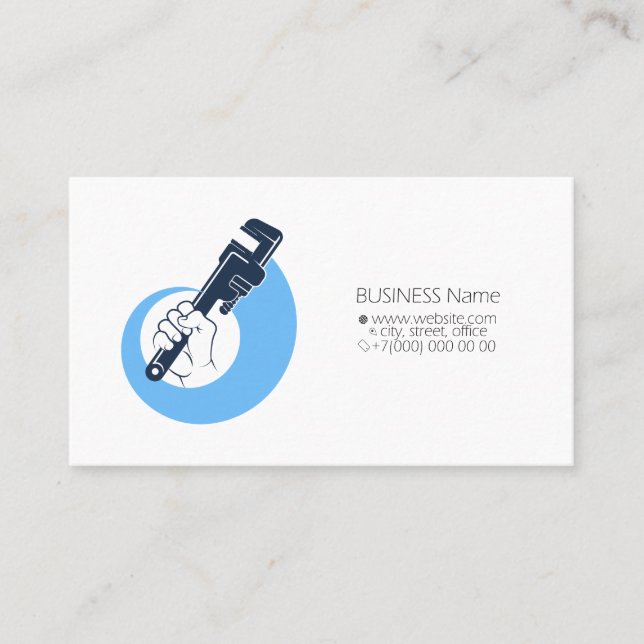 Plumbing and plumbing service and repair business  card (Front)
