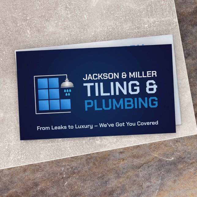 Plumbing and Tiling Services Business Card (Creator Uploaded)