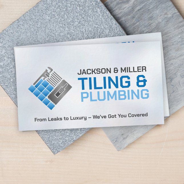 Plumbing and Tiling Services Business Card (Creator Uploaded)