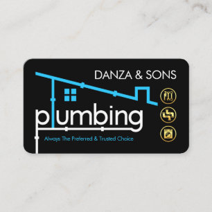 Plumbing Building Pipeline Frame Business Card