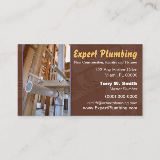 Customizable Plumbing Business Card