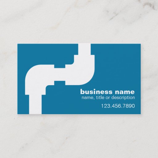 Customizable plumbing business card