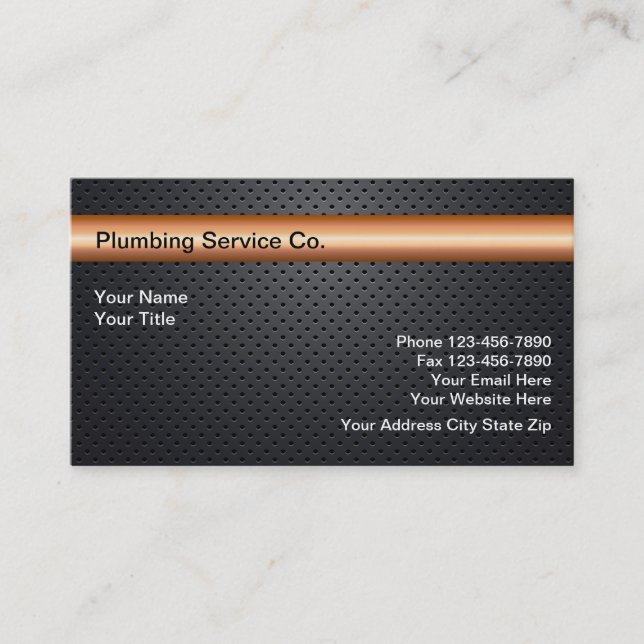 Plumbing Business Cards (Front)