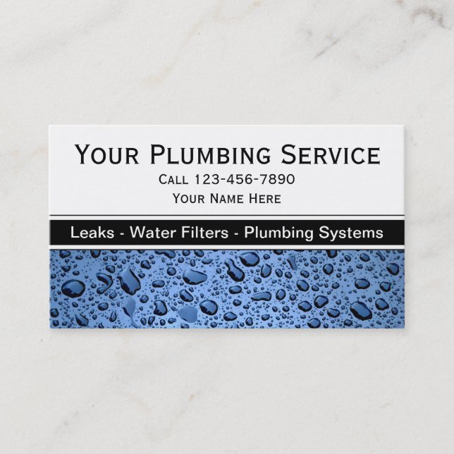 Plumbing Business Cards (Front)