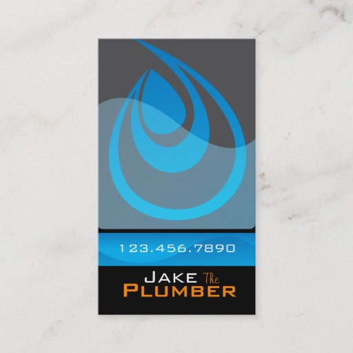 Customizable Plumbing business cards