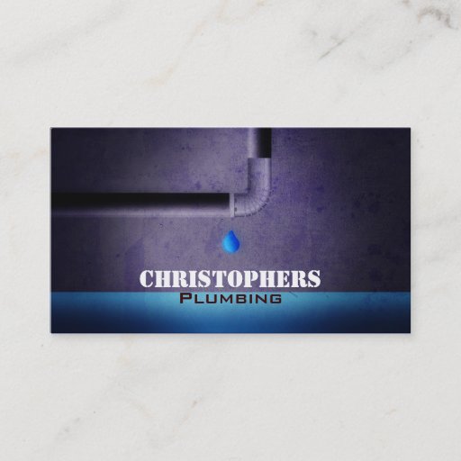 Customizable Plumbing Business cards