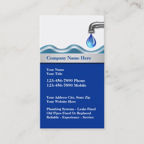 Plumbing Business Cards