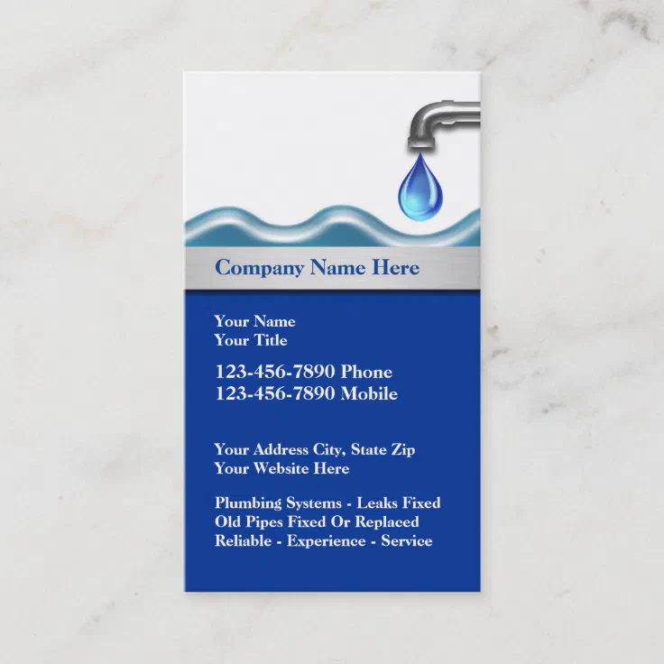 Plumbing Business Cards | Zazzle