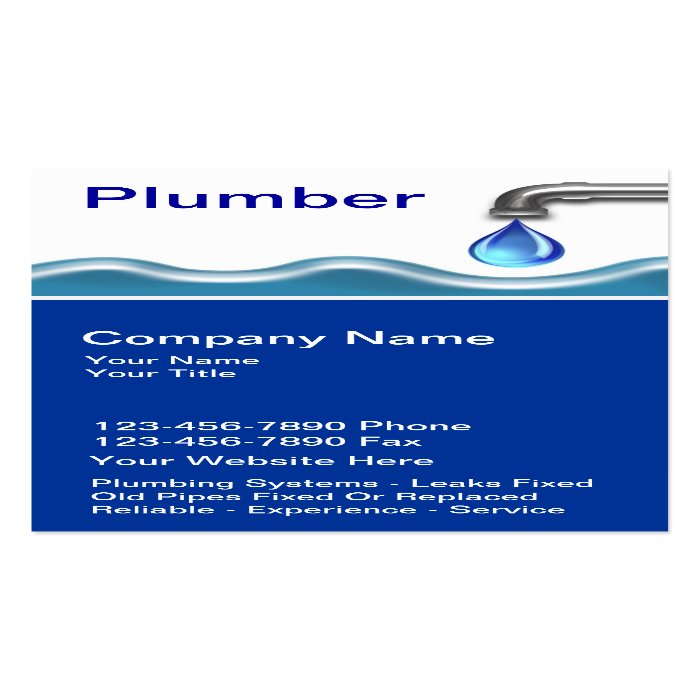 Plumbing Business Cards