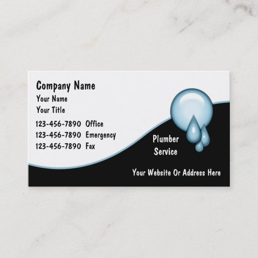 Customizable Plumbing Business Cards