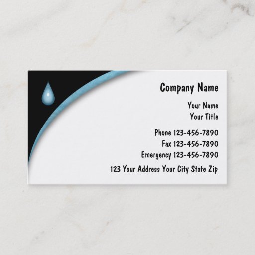 Customizable Plumbing Business Cards