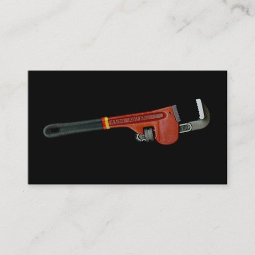 Plumbing business cards plumbers wrench art