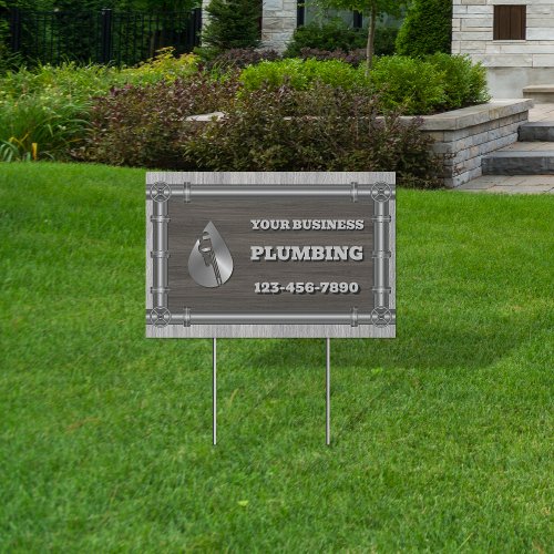 Plumbing Business Job Site Sign