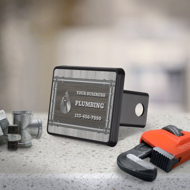 Plumbing Business Trailer Hitch Cover (Creator Uploaded)