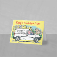 Plumbing Business with Name on Company Van Card