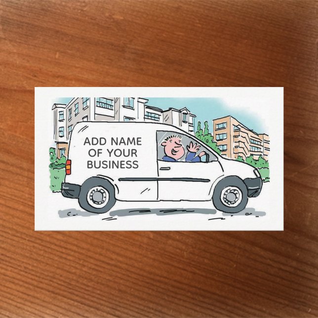 Plumbing Business with Name on Van Plus QR Code Card (Creator Uploaded)