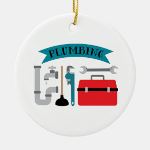 Plumbing Ceramic Ornament
