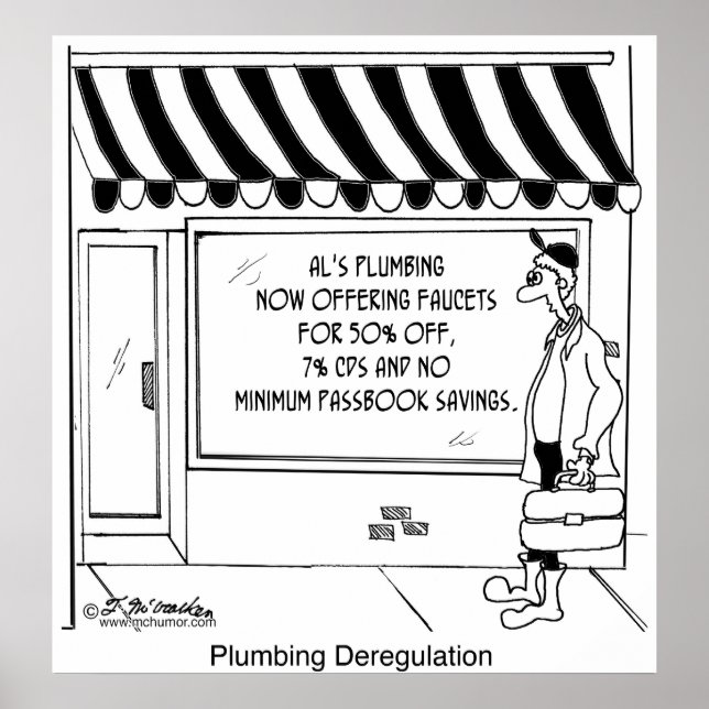 Plumbing Deregulation Poster (Front)