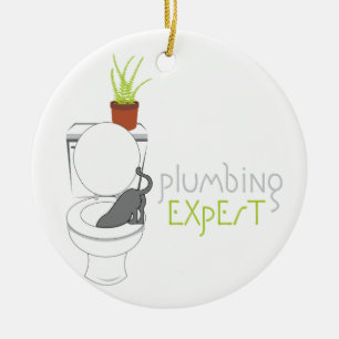 Plumbing Expert Ceramic Ornament