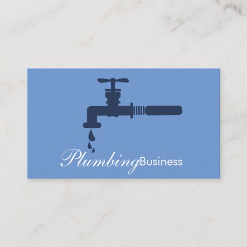 Plumbing Faucet Contractor Logo Business Card